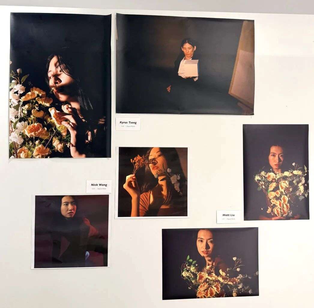 展览细节：作品标签、材质与排布（模特周学生作品展）