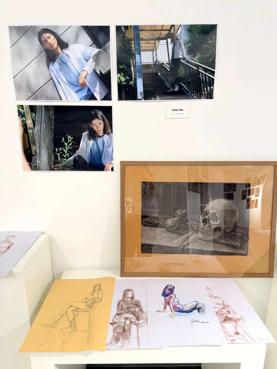 学生绘画作品：站姿模特写生（模特周学生作品）