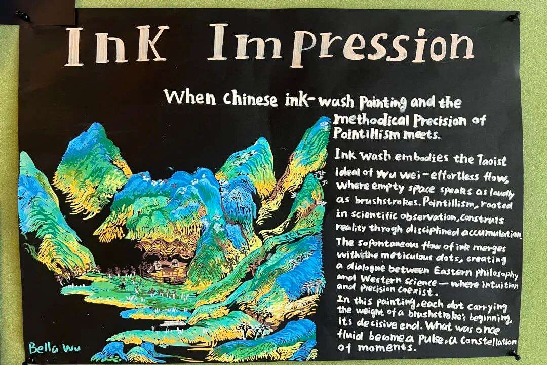 艺术沟通课课堂场景，学生用英语讨论与表达观点（一）