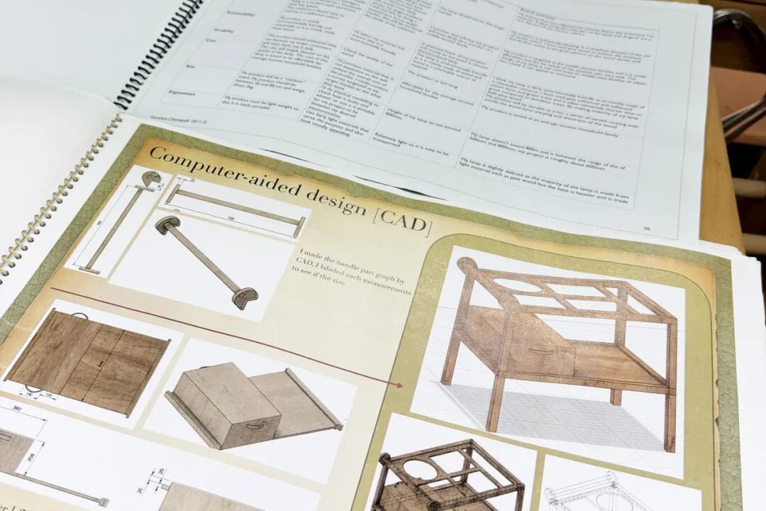 DT 优秀学生的厚厚项目作品集与英文分析文档,体现系统化过程管理