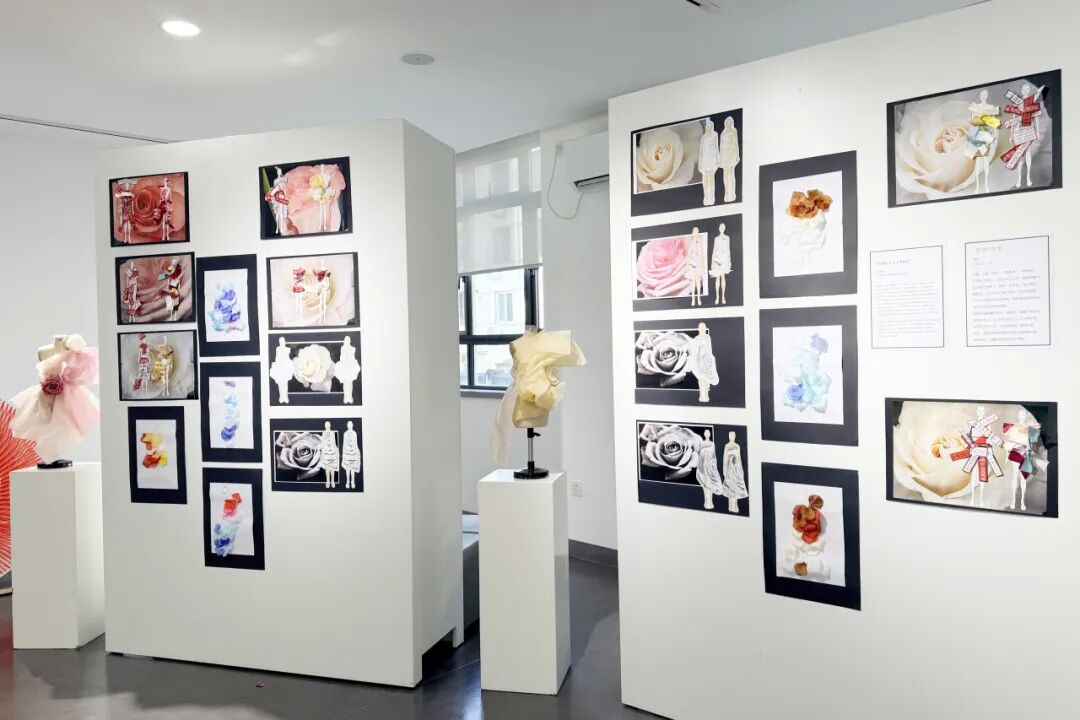 时尚设计课堂：学生进行服装造型与材料尝试